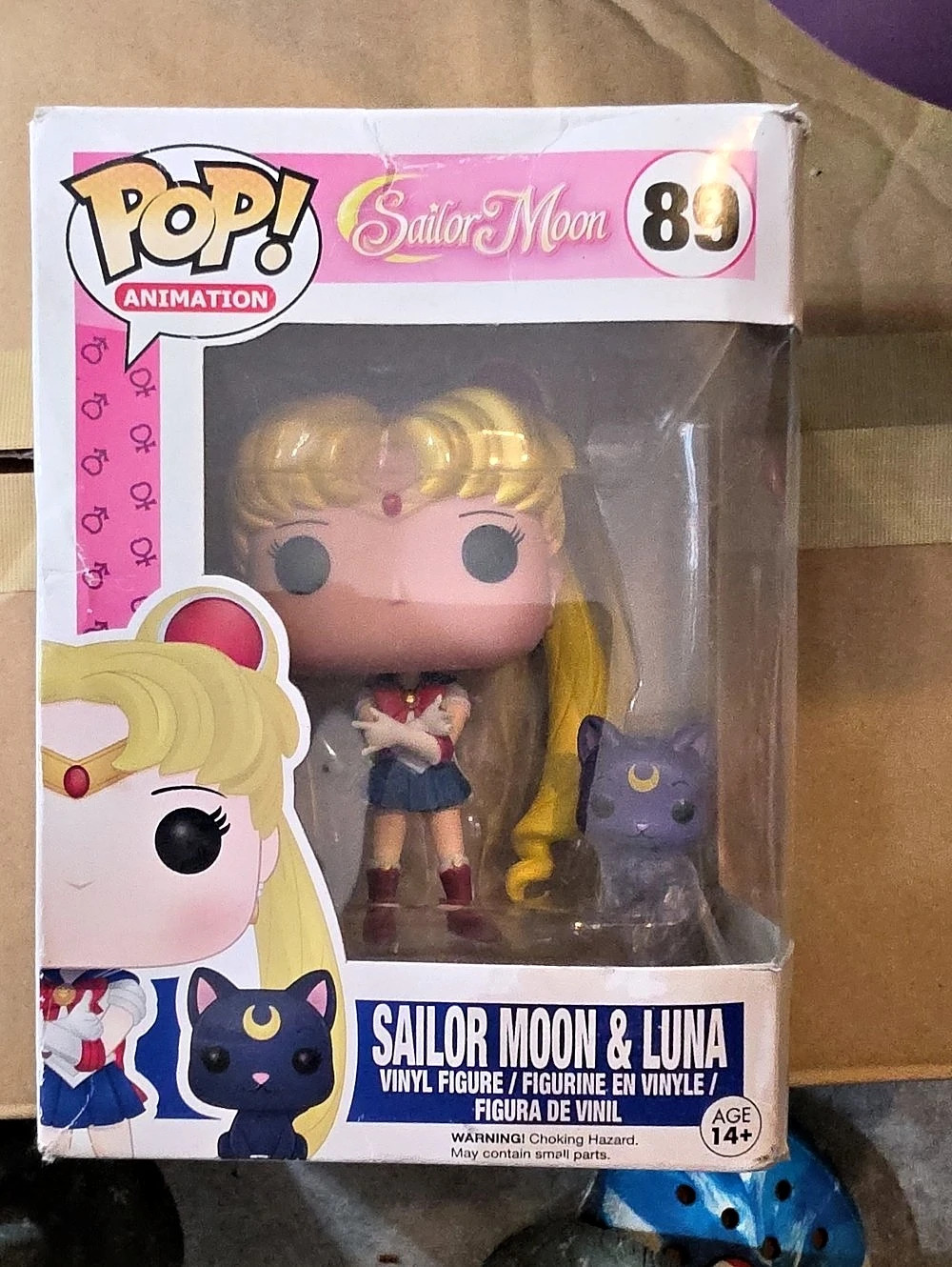 Funko Sailor Moon & Luna #89 Vinyl Figure Set in Pink & Blue